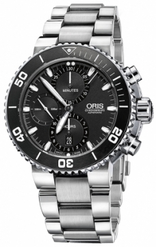 Buy this new Oris Aquis Chronograph 46mm 01 774 7655 4154-07 8 26 01PEB mens watch for the discount price of £2,173.00. UK Retailer.